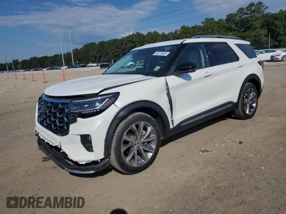 2025 Ford Explorer с VIN 1FMWK7HC0SGA49488, выставлен на аукционе Copart как лот 84375095 с пробегом 2 442 миль миль и Списание • Salvage title. История ставок и продаж доступна на DreamBid. Изображение 1.