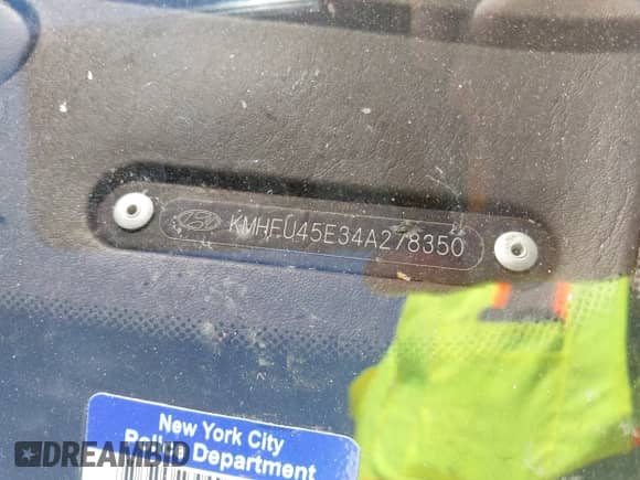 2004 Hyundai XG with VIN KMHFU45E34A278350, listed as a IAAI auction lot 42956298 with Not provided miles and . Bid and sale history available at DreamBid. Image 11.