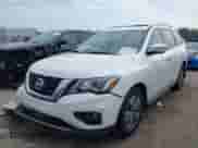 2017 Nissan Pathfinder SV with VIN 5N1DR2MM9HC642769, listed as a IAAI auction lot 42475621 with 110,180 mi miles and . Bid and sale history available at DreamBid. Image 2.