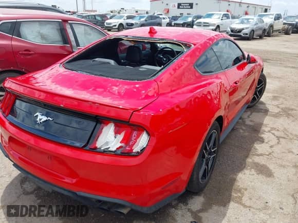 2023 Ford Mustang EcoBoost with VIN 1FA6P8TH0P5101791, listed as a IAAI auction lot 42888045 with 17,479 mi miles and . Bid and sale history available at DreamBid. Image 4.