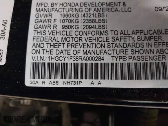 2024 Honda Accord EX с VIN 1HGCY1F38RA000284, выставлен на аукционе IAAI как лот 42929595 с пробегом 34 637 миль миль и . История ставок и продаж доступна на DreamBid. Изображение 9.