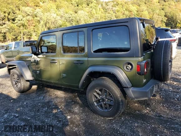 2024 Jeep Wrangler Sport S с VIN 1C4PJXDN1RW110415, выставлен на аукционе Copart как лот 85911615 с пробегом 26 742 миль миль и На запчасти • Non repairable. История ставок и продаж доступна на DreamBid. Изображение 2.