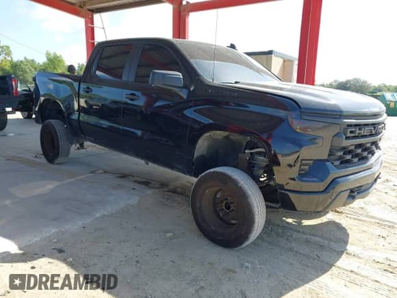 2023 Chevrolet Silverado 1500 Custom with VIN 3GCPABEKXPG123280, listed as a IAAI auction lot 43063619 with 70,772 mi miles and . Bid and sale history available at DreamBid. Image 1.