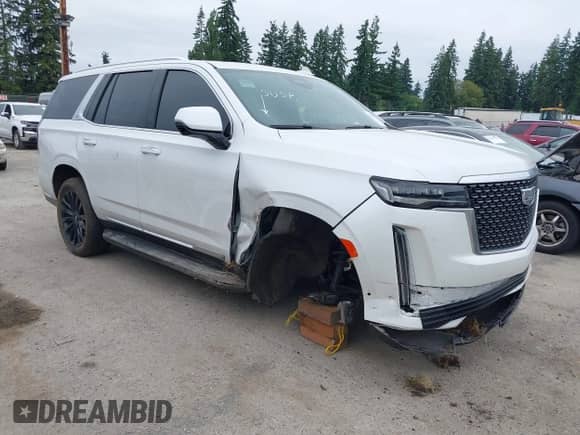 2023 Cadillac Escalade with VIN 1GYS4BKT3PR525151, listed as a IAAI auction lot 42478007 with 26,714 mi miles and . Bid and sale history available at DreamBid. Image 1.