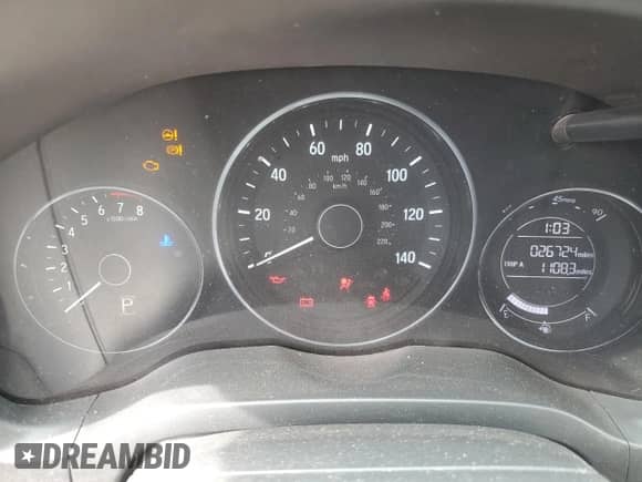2022 Honda HR-V LX with VIN 3CZRU5H35NM726202, listed as a Copart auction lot 67477935 with 26,724 mi miles and Salvage title. Bid and sale history available at DreamBid. Image 9.