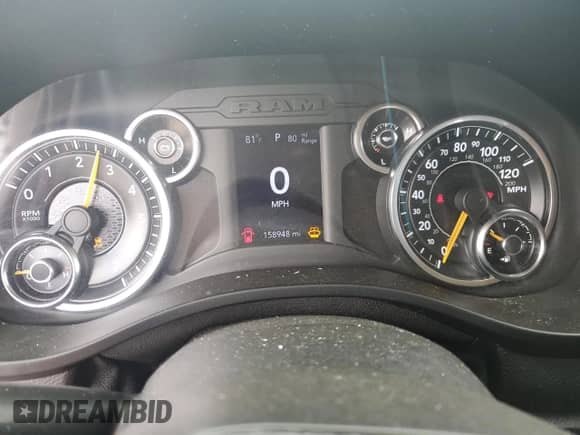 2020 Ram 1500 Tradesman с VIN 1C6SRECG9LN133472, выставлен на аукционе Copart как лот 58979015 с пробегом 158 948 миль миль и Списание • Salvage title. История ставок и продаж доступна на DreamBid. Изображение 9.