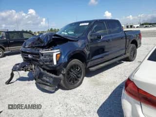 2025 Ford F-150 Lariat with VIN 1FTFW5L81SFB62923, listed as a Copart auction lot 69744715 with 93 mi miles and Salvage title. Bid and sale history available at DreamBid. Image 1.
