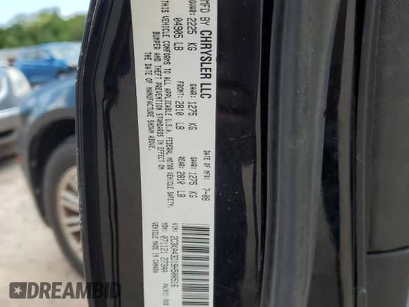 2009 Chrysler 300 LX with VIN 2C3KA43D19H500516, listed as a Copart auction lot 66175875 with 179,265 mi miles and Salvage title. Bid and sale history available at DreamBid. Image 12.