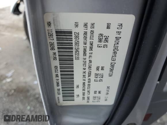 2005 Dodge Magnum RT с VIN 2D8GV58215H622193, выставлен на аукционе Copart как лот 83546824 с пробегом 53 126 миль миль и Списание • Salvage title. История ставок и продаж доступна на DreamBid. Изображение 15.