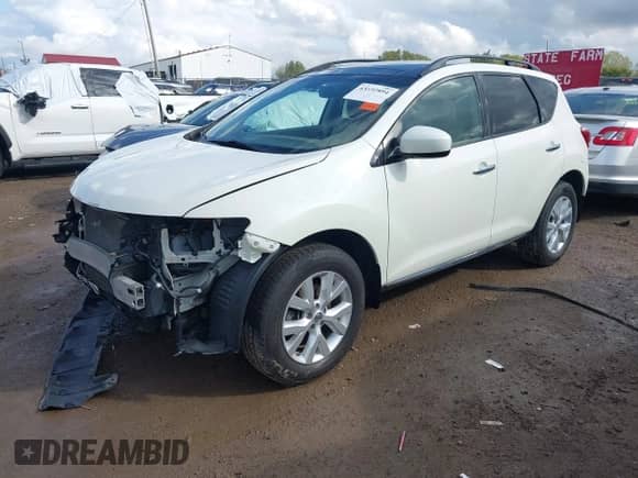 2011 Nissan Murano SL with VIN JN8AZ1MW6BW176621, listed as a IAAI auction lot 43392894 with 138,400 mi miles and . Bid and sale history available at DreamBid. Image 19.