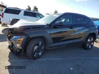 2024 Hyundai Kona SEL with VIN KM8HBCAB4RU120982, listed as a Copart auction lot 83154244 with 7,606 mi miles and Salvage title. Bid and sale history available at DreamBid. Image 1.