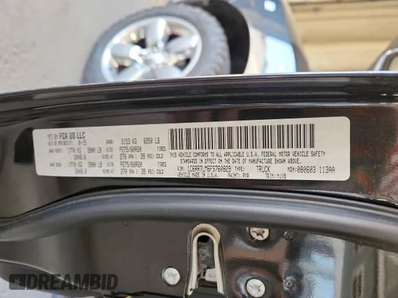 2015 Ram 1500 Outdoorsman with VIN 1C6RR7LM6FS760829, listed as a Copart auction lot 70064985 with 191,305 mi miles and Clean title. Bid and sale history available at DreamBid. Image 12.