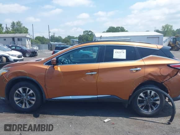 2015 Nissan Murano SL with VIN 5N1AZ2MH4FN254159, listed as a IAAI auction lot 42829778 with 96,594 mi miles and . Bid and sale history available at DreamBid. Image 6.