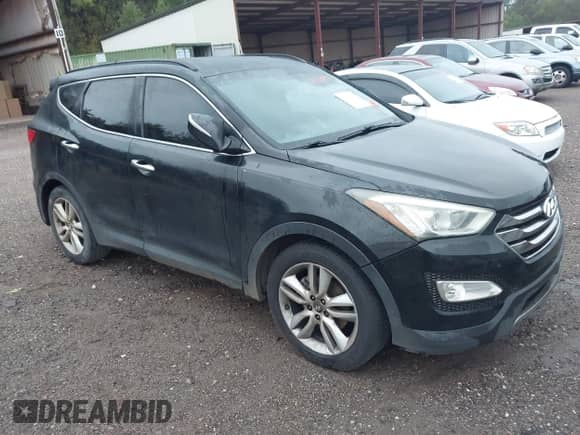 2014 Hyundai Santa Fe with VIN 5XYZU3LA1EG183332, listed as a IAAI auction lot 43307798 with 162,843 mi miles and . Bid and sale history available at DreamBid. Image 1.