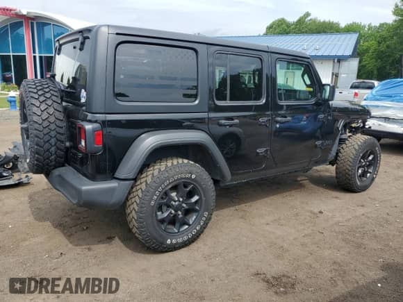 2022 Jeep Wrangler Unlimited Willys с VIN 1C4HJXDN4NW130060, выставлен на аукционе Copart как лот 58539485 с пробегом 39 930 миль миль и Списание • Salvage title. История ставок и продаж доступна на DreamBid. Изображение 3.