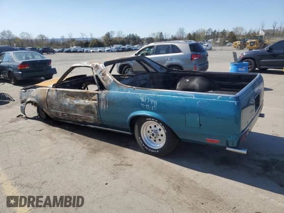 1987 Chevrolet El Camino с VIN 3GCCW80H7HS911480, выставлен на аукционе Copart как лот 53716655 с пробегом Не указан миль и Списание • Salvage title. История ставок и продаж доступна на DreamBid. Изображение 2.