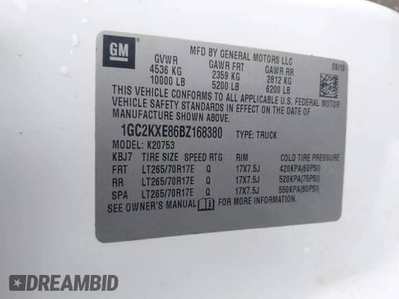 2011 Chevrolet Silverado 2500HD LT с VIN 1GC2KXE86BZ168380, выставлен на аукционе IAAI как лот 41515896 с пробегом 141 422 миль миль и . История ставок и продаж доступна на DreamBid. Изображение 9.