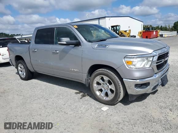 2021 Ram 1500 Big Horn with VIN 1C6RREFG3MN503441, listed as a Copart auction lot 74423164 with Not provided miles and Salvage title. Bid and sale history available at DreamBid. Image 4.