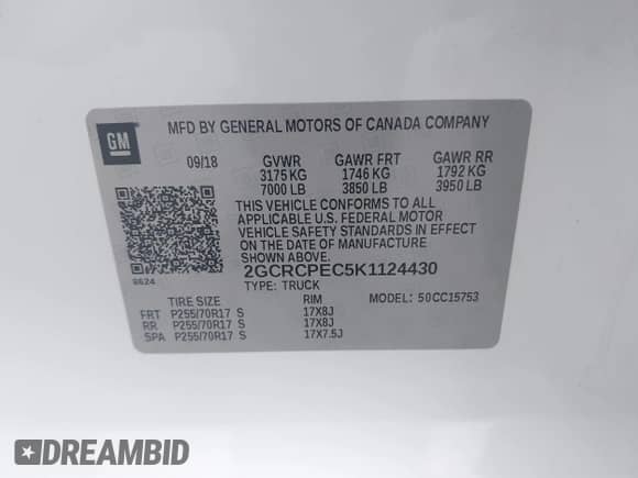 2019 Chevrolet Silverado 1500 LT с VIN 2GCRCPEC5K1124430, выставлен на аукционе IAAI как лот 42471148 с пробегом 74 636 миль миль и . История ставок и продаж доступна на DreamBid. Изображение 9.