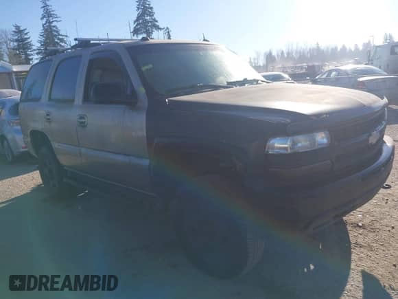 2005 Chevrolet Tahoe Z71 with VIN 1GNEK13T65R240160, listed as a IAAI auction lot 41444830 with 154,532 mi miles and . Bid and sale history available at DreamBid. Image 1.