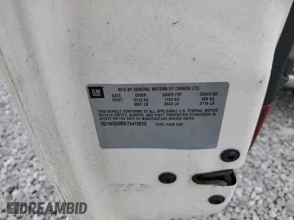 2007 Chevrolet Impala Police Unmarked Police с VIN 2G1WS58RX79410673, выставлен на аукционе Copart как лот 58398375 с пробегом 100 818 миль миль и Чистый • Clean title. История ставок и продаж доступна на DreamBid. Изображение 12.