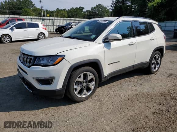 2019 Jeep Compass Limited with VIN 3C4NJCCB7KT662584, listed as a Copart auction lot 68265085 with 75,610 mi miles and Salvage title. Bid and sale history available at DreamBid. Image 1.