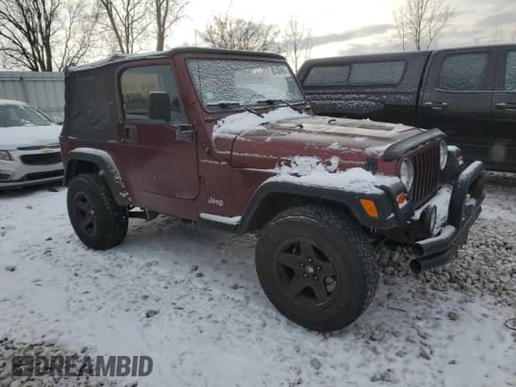 2001 Jeep Wrangler SE with VIN 1J4FA29P41P315163, listed as a Copart auction lot 87490904 with Not provided miles and Clean title. Bid and sale history available at DreamBid. Image 4.