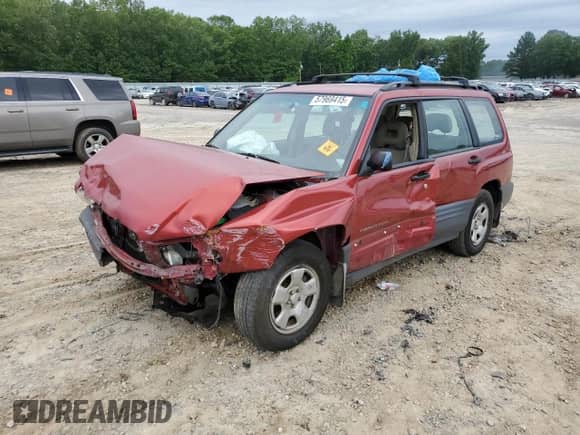 2002 Subaru Forester L with VIN JF1SF63592H742411, listed as a Copart auction lot 57969415 with Not provided miles and Salvage title. Bid and sale history available at DreamBid. Image 1.