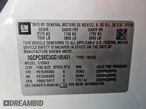 2016 Chevrolet Silverado 1500 LTZ с VIN 3GCPCSEC3GG185431, выставлен на аукционе Copart как лот 65751205 с пробегом 252 429 миль миль и Чистый • Clean title. История ставок и продаж доступна на DreamBid. Изображение 13.