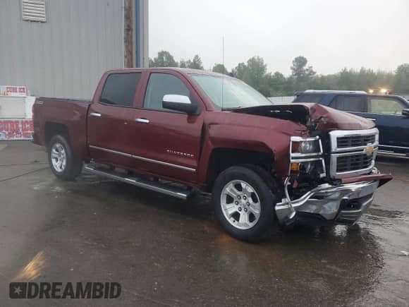 2014 Chevrolet Silverado 1500 LTZ with VIN 3GCUKSEC8EG307896, listed as a Copart auction lot 83953025 with 104,445 mi miles and Salvage title. Bid and sale history available at DreamBid. Image 4.
