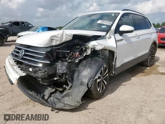 2023 Volkswagen Tiguan S z VIN 3VVRB7AX0PM140158, wystawiony jako Copart lot #63818435 z przebiegiem 61 653 mil mil oraz Szkoda całkowita • Salvage title. Historia ofert i sprzedaży dostępna na DreamBid. Obrazek 1.