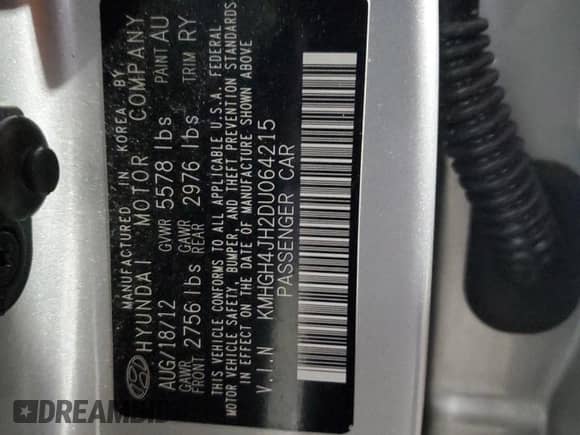 2013 Hyundai Equus Signature z VIN KMHGH4JH2DU064215, wystawiony jako Copart lot #88299645 z przebiegiem 137 011 mil mil oraz Czysty tytuł • Clean title. Historia ofert i sprzedaży dostępna na DreamBid. Obrazek 12.