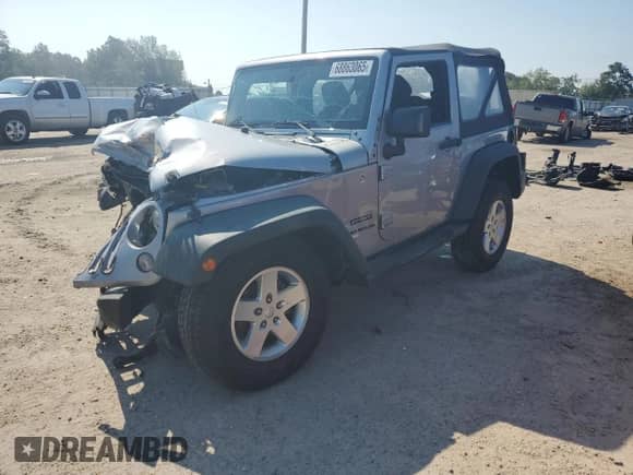 2015 Jeep Wrangler Sport with VIN 1C4AJWAGXFL549342, listed as a Copart auction lot 68863065 with 59,818 mi miles and Salvage title. Bid and sale history available at DreamBid. Image 1.