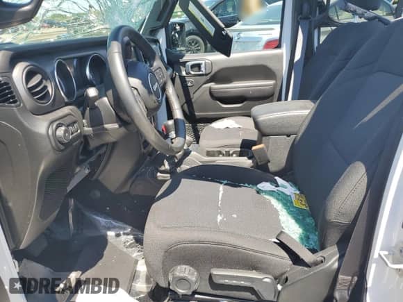 2022 Jeep Wrangler Unlimited Sport S with VIN 1C4HJXDG6NW195431, listed as a Copart auction lot 65503225 with 7,588 mi miles and Salvage title. Bid and sale history available at DreamBid. Image 7.