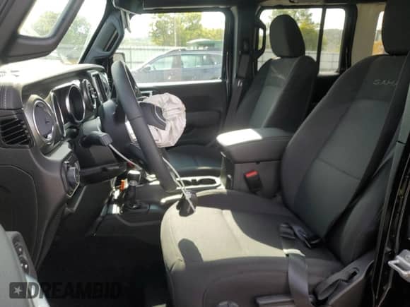 2023 Jeep Wrangler Sahara Altitude with VIN 1C4HJXEG1PW600466, listed as a Copart auction lot 80017505 with 21,912 mi miles and Salvage title. Bid and sale history available at DreamBid. Image 7.