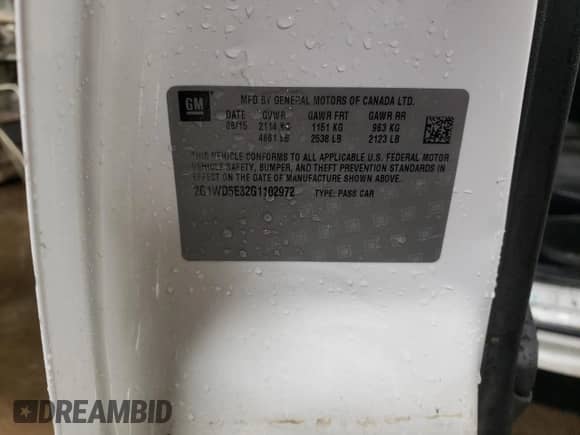 2016 Chevrolet Impala Police Police with VIN 2G1WD5E32G1102972, listed as a Copart auction lot 43759575 with Not provided miles and Salvage title. Bid and sale history available at DreamBid. Image 12.