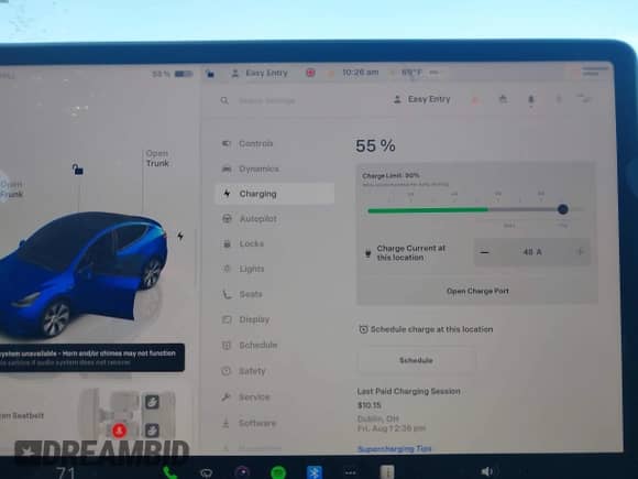 2023 Tesla Model Y Long Range with VIN 7SAYGDEE4PA125024, listed as a IAAI auction lot 43252218 with 21,200 mi miles and . Bid and sale history available at DreamBid. Image 18.