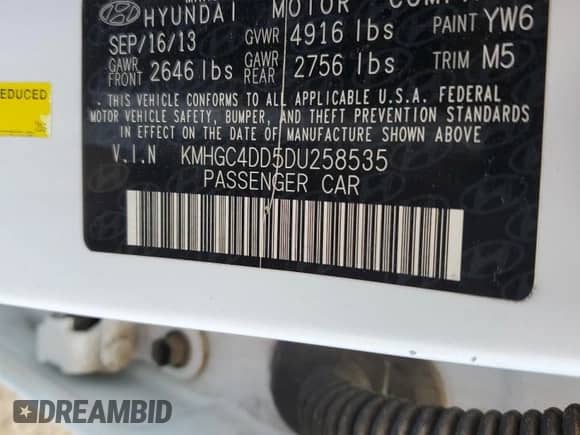 2013 Hyundai Genesis 3.8L z VIN KMHGC4DD5DU258535, wystawiony jako Copart lot #71126125 z przebiegiem 86 984 mil mil oraz Czysty tytuł • Clean title. Historia ofert i sprzedaży dostępna na DreamBid. Obrazek 12.