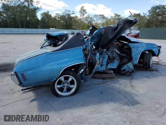 1972 Chevrolet Chevelle с VIN 1C69F2R561965, выставлен на аукционе Copart как лот 47433435 с пробегом 92 812 миль миль и Списание • Salvage title. История ставок и продаж доступна на DreamBid. Изображение 3.
