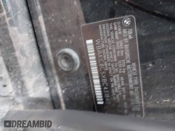 2011 BMW 7 Series 750Li xDrive with VIN WBAKC8C5XBC431840, listed as a IAAI auction lot 41789528 with Not provided miles and . Bid and sale history available at DreamBid. Image 9.