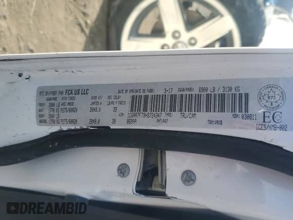 2017 Ram 1500 Express z VIN 1C6RR7FT9HS724347, wystawiony jako Copart lot #52438395 z przebiegiem Nie podano mil oraz Szkoda całkowita • Salvage title. Historia ofert i sprzedaży dostępna na DreamBid. Obrazek 13.