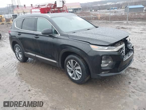 2019 Hyundai Santa Fe SEL with VIN 5NMS3CAD5KH032111, listed as a IAAI auction lot 41671807 with 84,464 mi miles and . Bid and sale history available at DreamBid. Image 1.