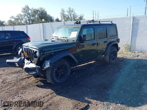 2022 Jeep Wrangler Unlimited Sport S с VIN 1C4HJXDG9NW196203, выставлен на аукционе IAAI как лот 43242883 с пробегом 90 223 миль миль и . История ставок и продаж доступна на DreamBid. Изображение 2.