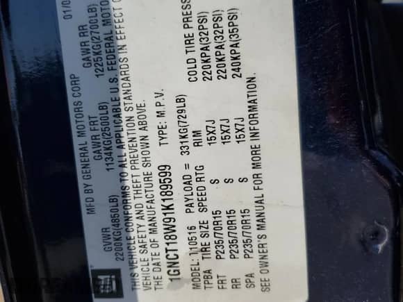 2001 Chevrolet Blazer LS z VIN 1GNCT18W91K189599, wystawiony jako Copart lot #74595674 z przebiegiem 208 309 mil mil oraz Szkoda całkowita • Salvage title. Historia ofert i sprzedaży dostępna na DreamBid. Obrazek 13.