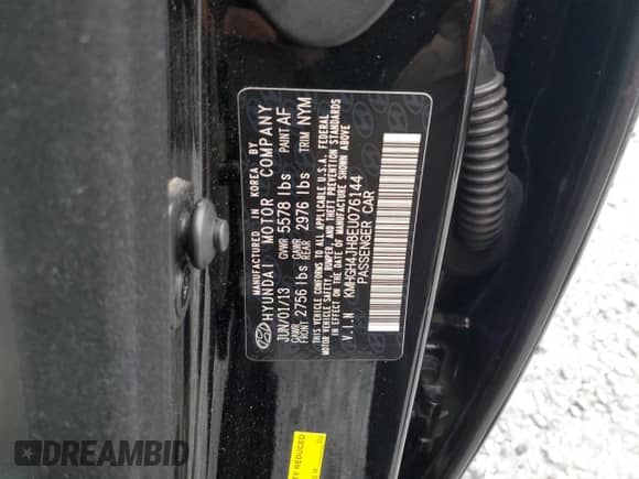 2014 Hyundai Equus Ultimate with VIN KMHGH4JH8EU076144, listed as a Copart auction lot 72079545 with 103,700 mi miles and Non repairable. Bid and sale history available at DreamBid. Image 13.
