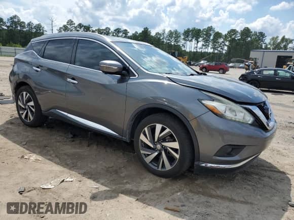 2015 Nissan Murano Platinum with VIN 5N1AZ2MH0FN266034, listed as a Copart auction lot 66645145 with 119,223 mi miles and Salvage title. Bid and sale history available at DreamBid. Image 4.