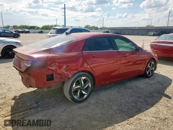 2022 Hyundai Elantra Limited with VIN KMHLP4AG1NU344945, listed as a Copart auction lot 84965625 with 109,343 mi miles and Salvage title. Bid and sale history available at DreamBid. Image 3.