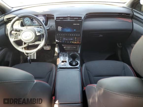 2024 Hyundai Tucson N Line with VIN KM8JFCD13RU158860, listed as a Copart auction lot 87389865 with 25,856 mi miles and Salvage title. Bid and sale history available at DreamBid. Image 8.