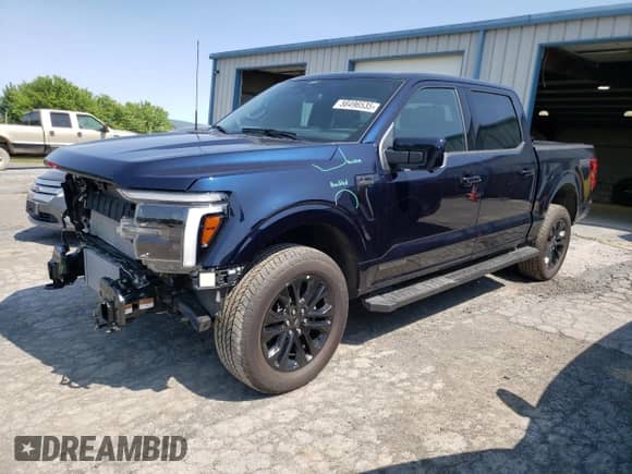 2025 Ford F-150 Lariat with VIN 1FTFW5LD0SFA42267, listed as a Copart auction lot 58496535 with 1,776 mi miles and Salvage title. Bid and sale history available at DreamBid. Image 1.