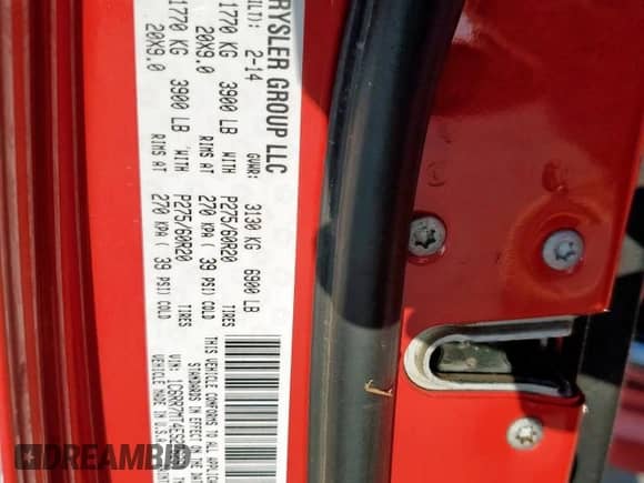 2014 Ram 1500 Sport with VIN 1C6RR7MT4ES276291, listed as a Copart auction lot 65761775 with Not provided miles and Salvage title. Bid and sale history available at DreamBid. Image 13.